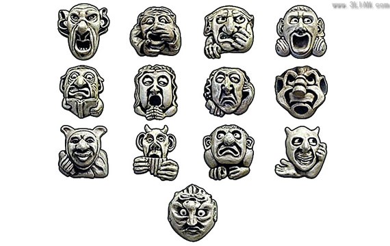 steinerne Gesicht Symbol ico