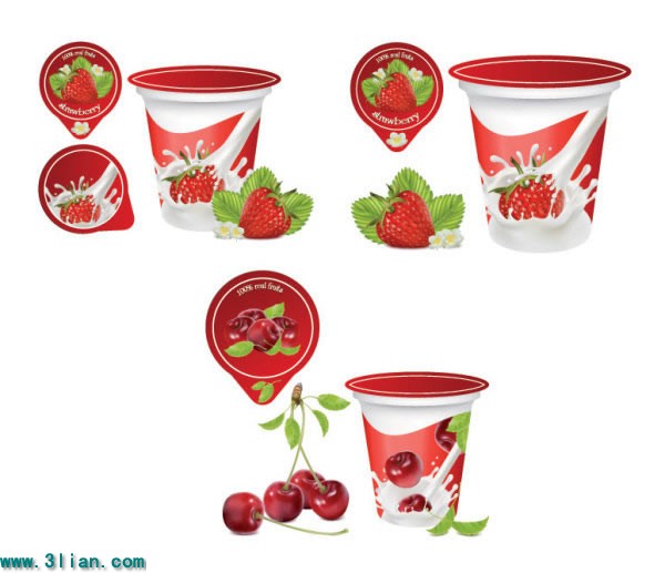 fruits fraise lait