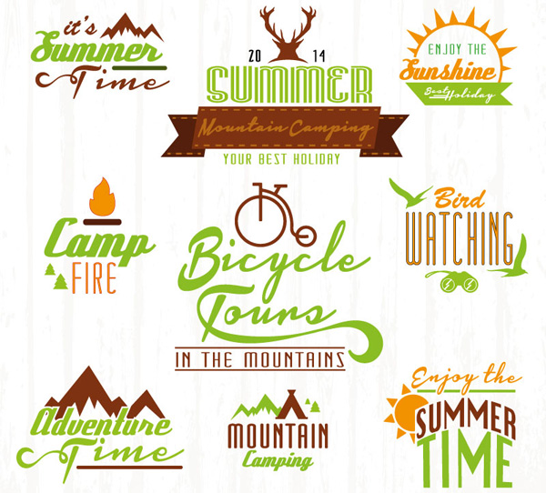 yaz kampı etiketleri
