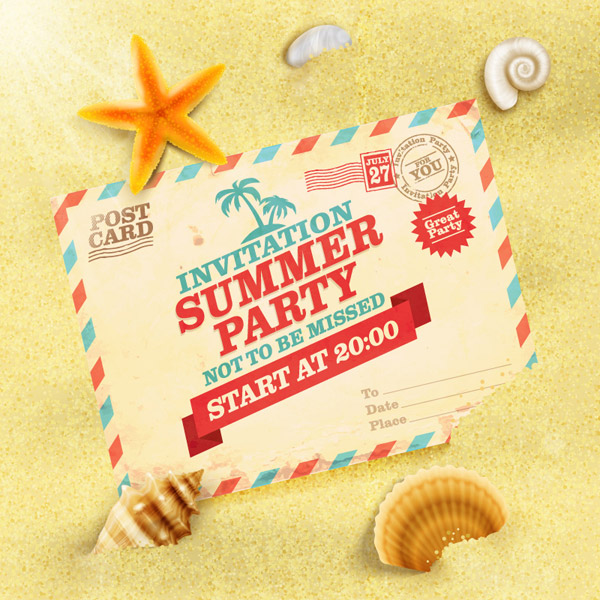 carte postale de la Summer party