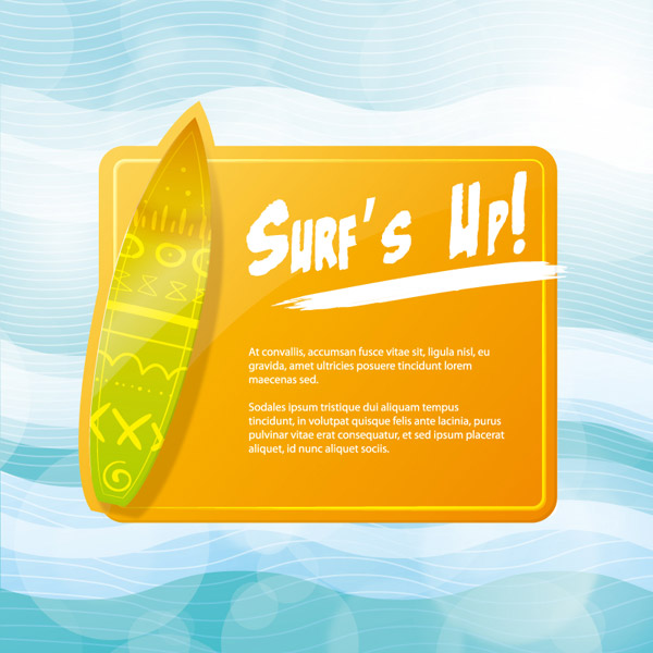 Sommer Surf Board Hintergrund