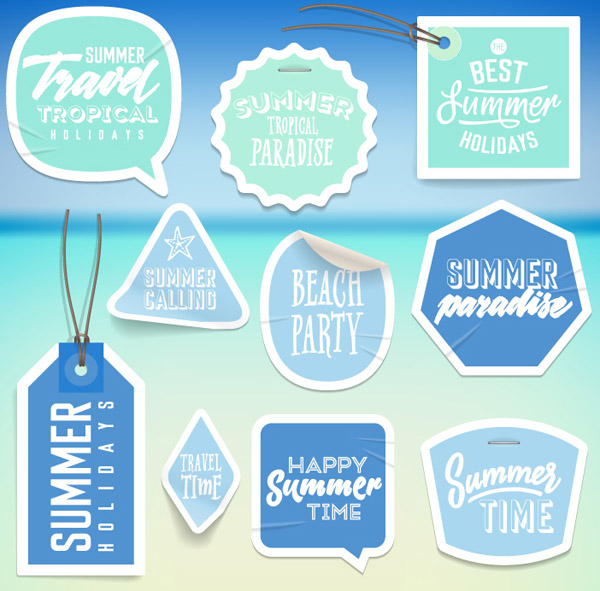 stiker liburan musim panas