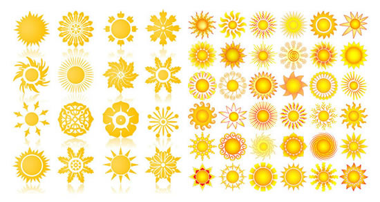 ikon grafis matahari