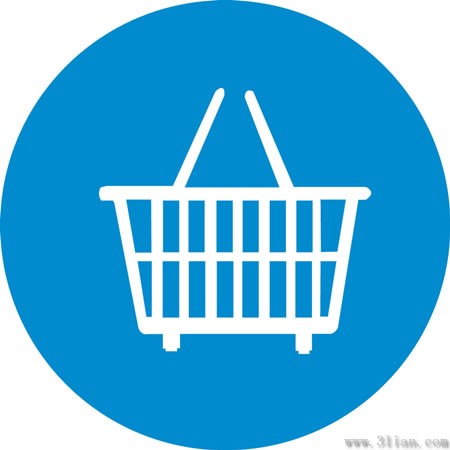 supermercados llevan un icono de fondo azul