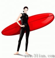 Surf-Mädchen