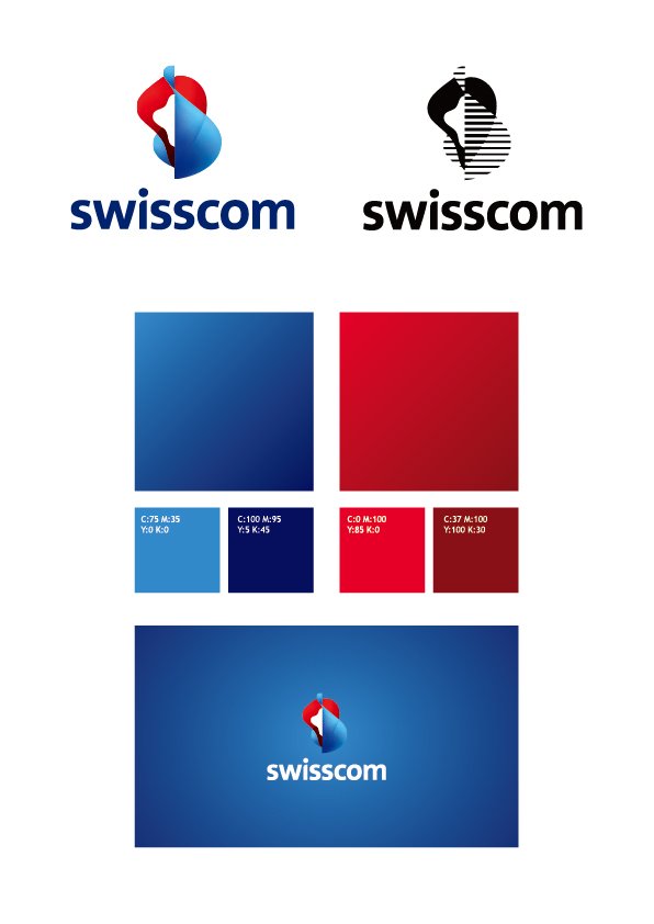 swisscom 瑞士电信徽标