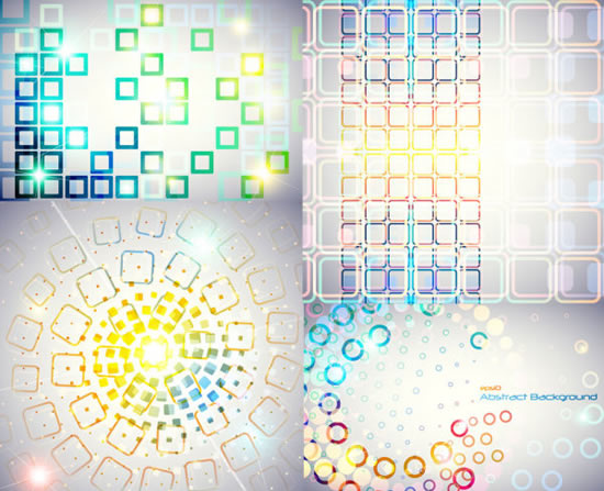 Symphony Of Circles And Squares Background