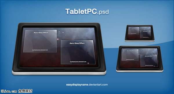 Tablet notebook psd material en capas