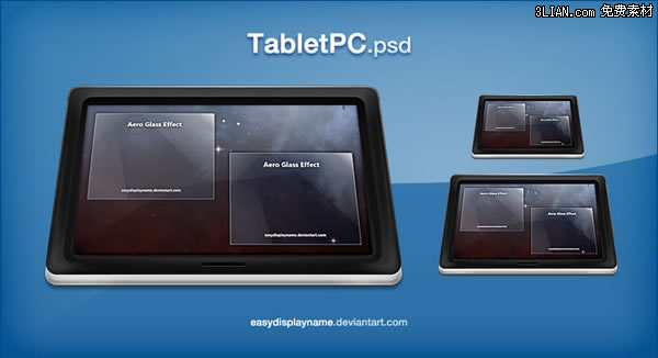 TabletPC tablet notebook psd materiału