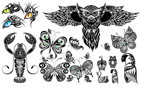 gráfico de tatuaje tatuaje blanco y negro