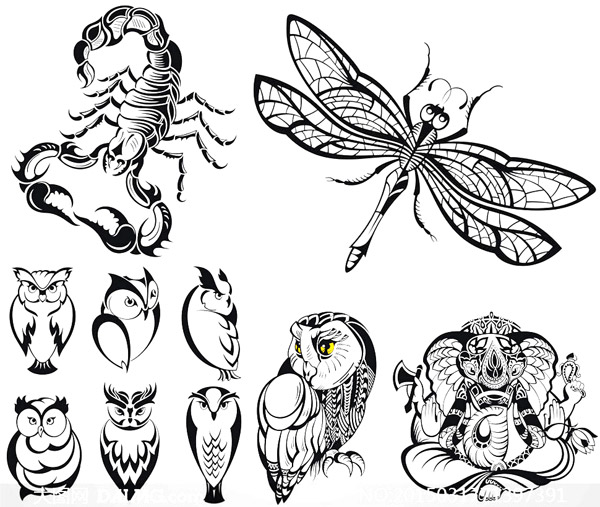 Tätowierungen-Tier tattoos Design Ideen