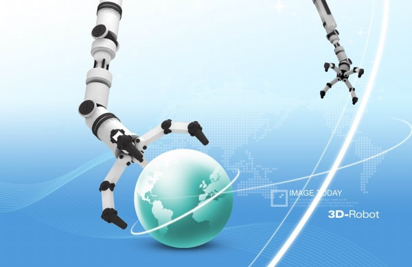 Technology Mechanical Arms Grasping Earth Psd Material