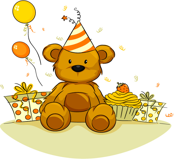 tarjeta de cumpleaños del oso de peluche