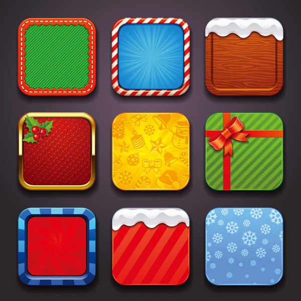 texture icona di app aria di Natale