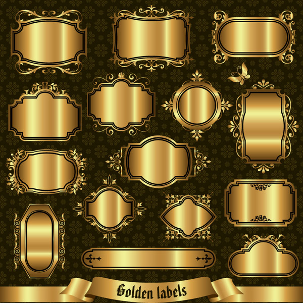rótulo de ouro texturizado