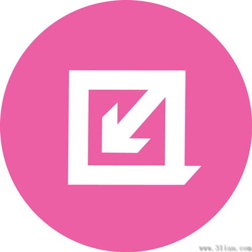 ikon panah merah muda
