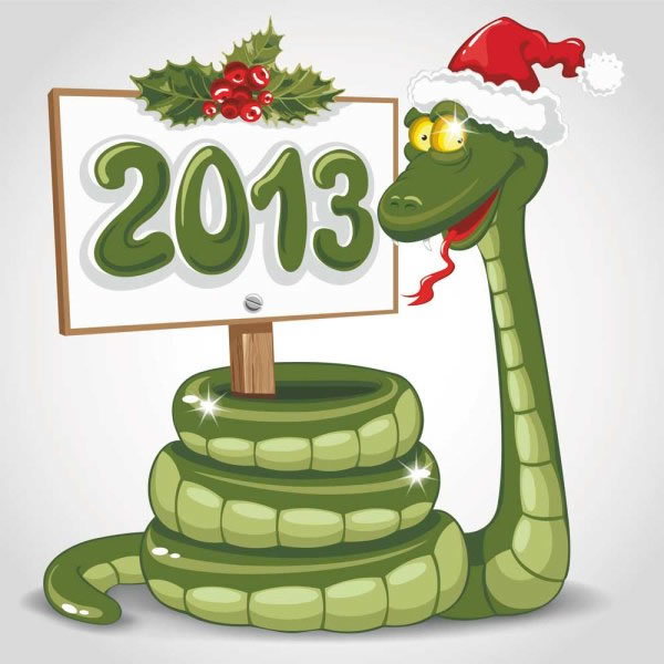 змея на Рождество