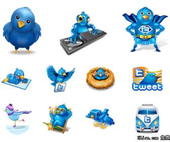 100 Twitter Sweet Icônes Creative