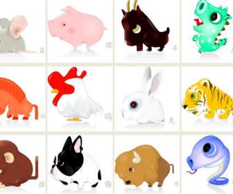 12 Chinese Zodiac Animals Png Icons