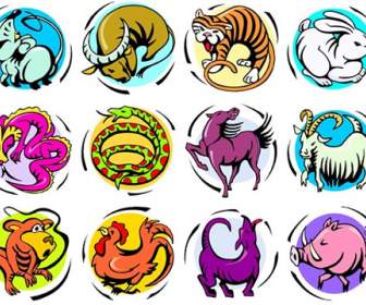 12 Iconos De Png De Animales De Zodiaco Chino