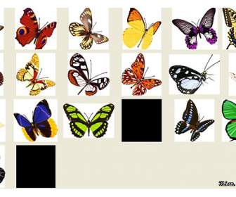 20 бабочка Psd материал