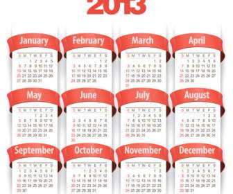 2013 カレンダーのデザイン