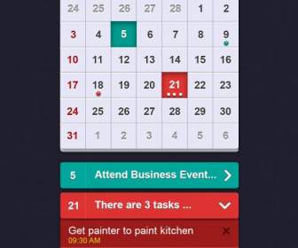 2013ios Le Calendrier Boutons Psd