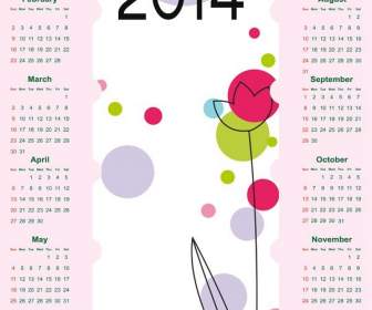 2014 カレンダー テンプレート デザイン