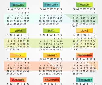 2014 年日曆材料