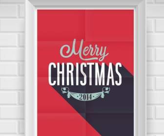 Diseño De Cartel De La Navidad De 2014