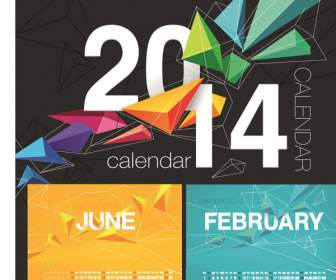 2014 クールな創造的な卓上カレンダー