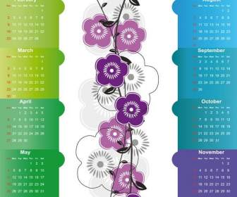 Diseño De Calendario Decorativo De 2014