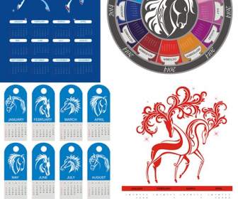 2014 Dipinto Cavalli Cavallo Calendari