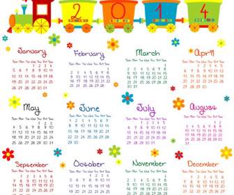 Año 2014 De Un Calendario De S Hijo
