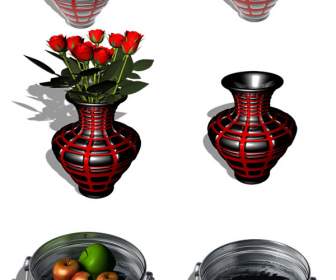 3d Computer Buckets And Vases The Recycle Bin Icon