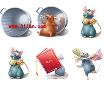 3d ratatouille with png icons