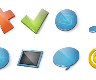 3d Style Commonly Used Icons