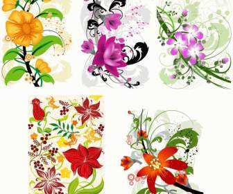 5 Ręcznie Malowane Kwiaty