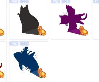 6 various cat back icon