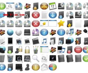 Um Conjunto Completo De ícones Do Desktop