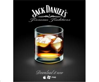 a glass of jack daniel s icon