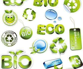 Un'icona Verde Di Eco Etichettatura