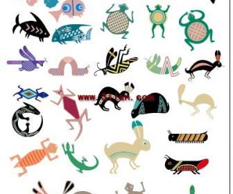 Uma Variedade De Animais Dos Desenhos Animados