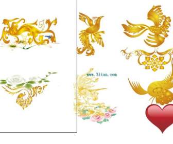 A Variety Of Golden Phoenix