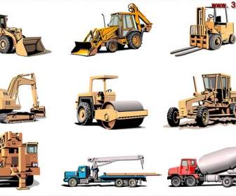 A Variety Of Heavy Vehicles