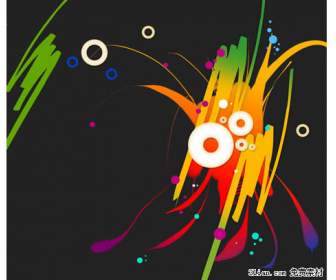 abstract colored line circle psd material