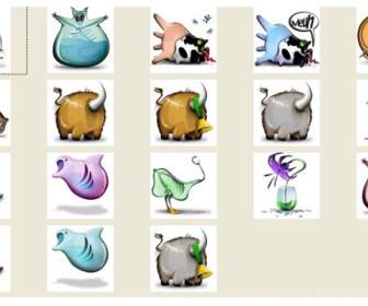Animal Madness Series Of Png Icons