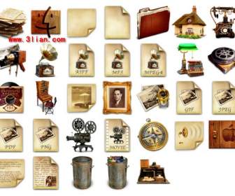 antique vintage desktop icons