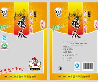 Authentic Chicken Feet Packaging Design Psd Template
