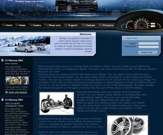 automotive website design psd material